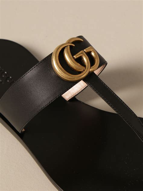 black gucci marmont sandals|gucci marmont thong sandals sale.